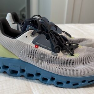 On Running Men's Athletic Shoes - Gray, Blue, and Green